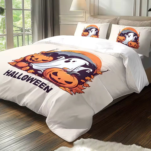 Halloween Cartoon Ghost Print Bedding